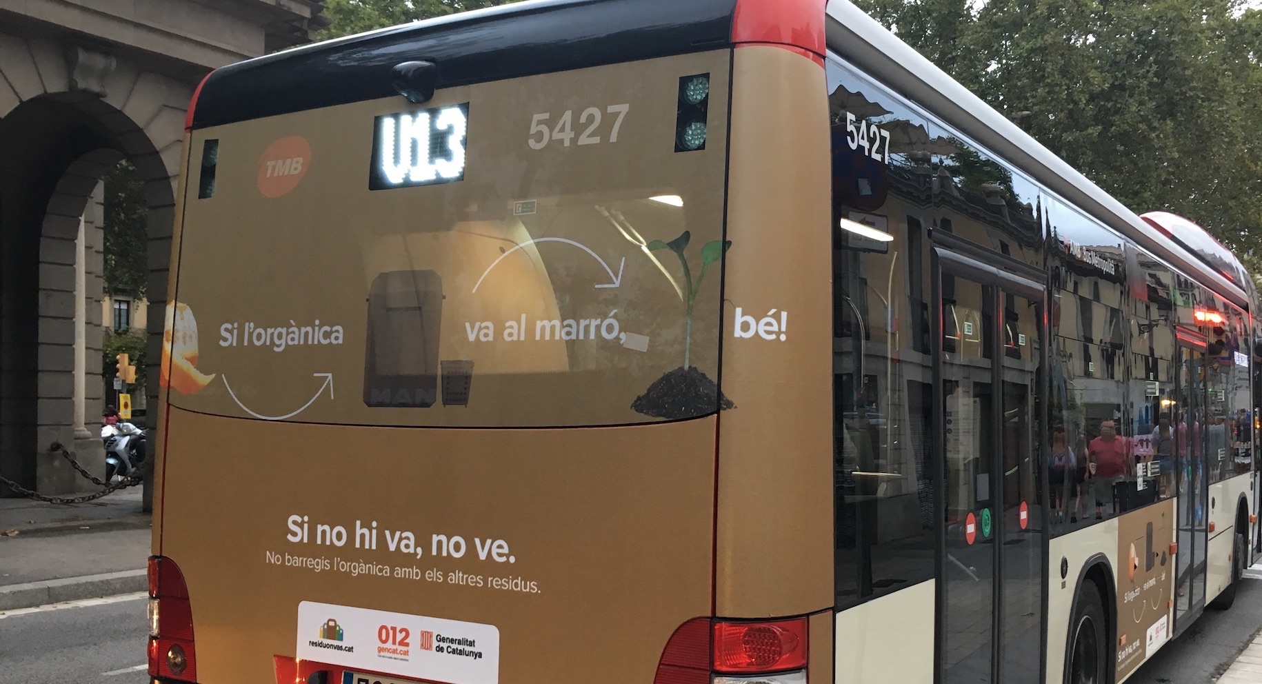 City of Barcelona placing ads on public transport to educate people